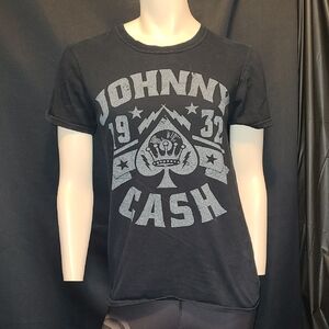 JOHNNY CASH Size Small Black Graphic Tee